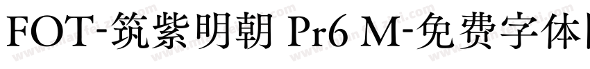 FOT-筑紫明朝 Pr6 M字体转换